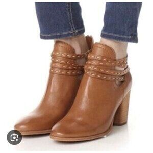 Frye Womens Naomi Pickstitch Shootie Ankle Bootie Size 7.5 Whiskey Boho Rodeo